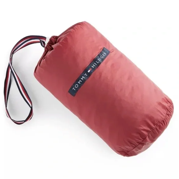 Tommy Hilfiger Mens Quilted Nylon Packable Winter Jacket- Red- Size XL. $195 NWT
